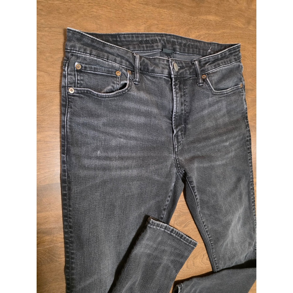 American Eagle Airflex+ Mens Washed Black Denim‎ Jeans 34x29 Stretch 5-Pocket - Picture 2 of 14